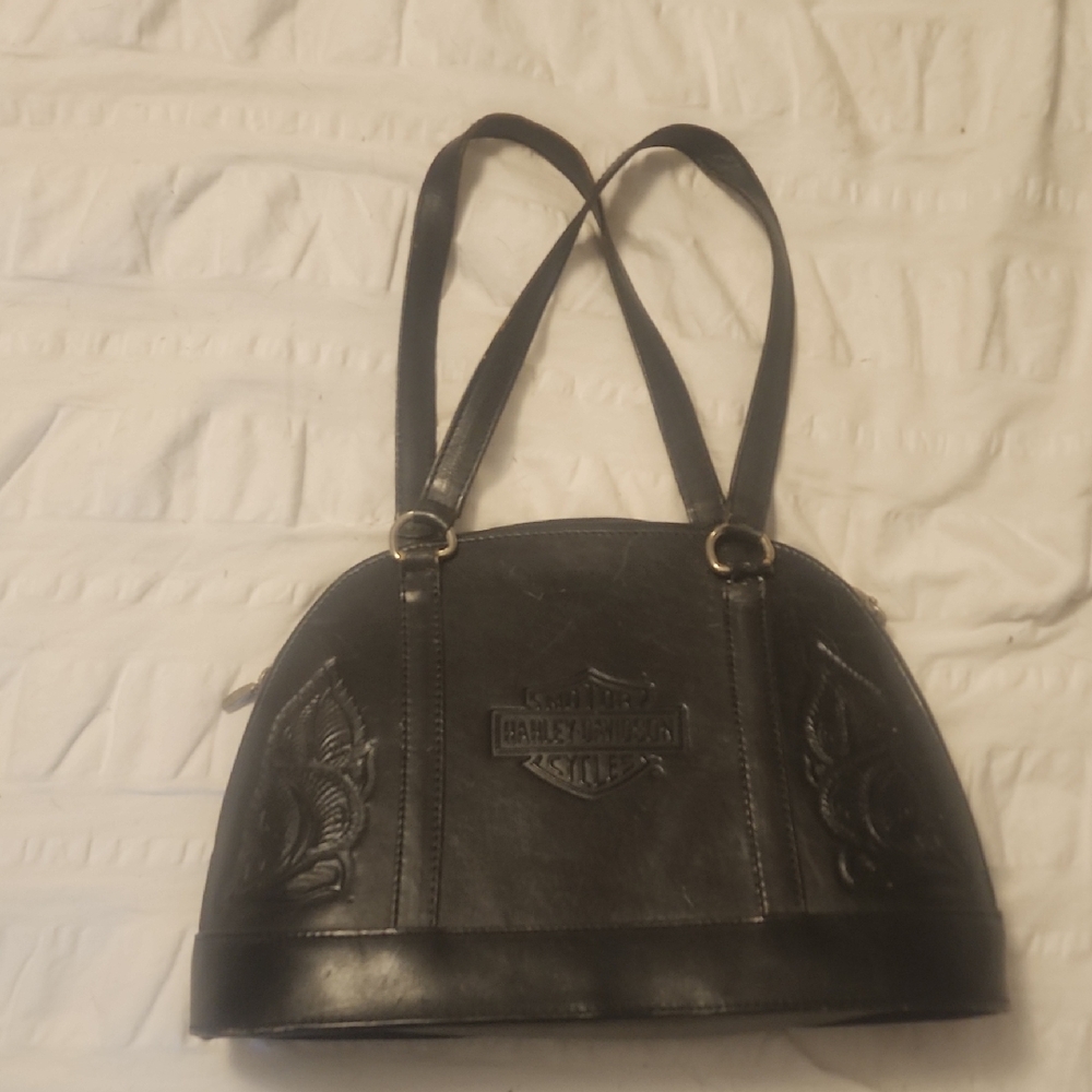 Vintage Harley-Davidson Black Leather Women's Bag